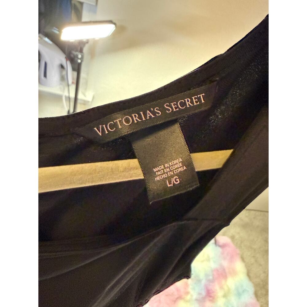 Victoria Secret Black Ruched Sheath Dress L - Picture 4 of 12